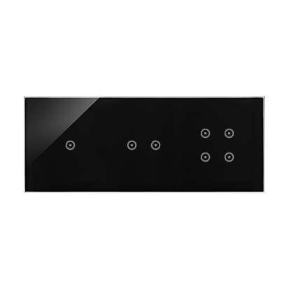 Panel dotykowy S54 Touch, 3 moduły, 1 pole dotykowe + 2 pola dotykowe poziome + 4 pola dotykowe, zastygła lawa - KONTAKT SIMON - DSTR3124/73