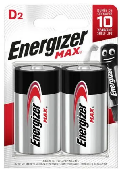 BATERIA ALKALICZNA LR20 MAX D /2SZT/ - ENERGIZER - 7638900426823