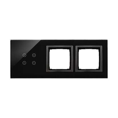Panel dotykowy S54 Touch, 3 moduły, 4 pola dotykowe + 2 otwory na osprzęty S54, zastygła lawa - KONTAKT SIMON - DSTR3400/73