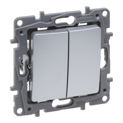 NILOE SELECTION - ŁĄCZNIK SCHODOWY PODWÓJNY 10 AX ALUMINIUM - LEGRAND - 762102