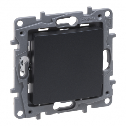 ŁĄCZNIK KRZYŻOWY ZACISKI AUTOMATYCZNE 10AX 250V ANTRACYT NILOE SELECTION - LEGRAND - 762204