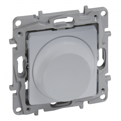 NILOE SELECTION - ŚCIEMNIACZ OBROTOWY 300 W - 2 PRZEWODOWY
(DO OBCIĄŻEŃ RLC ORAZ DO LAMP LED) ALUMINIUM - LEGRAND - 762188