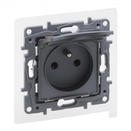 NILOE SELECTION - GNIAZDO 2P+Z - IP44 16 A - 250 V~ - BEZ PRZESŁONY, ZACISKI ŚRUBOWE STAL - LEGRAND - 762361