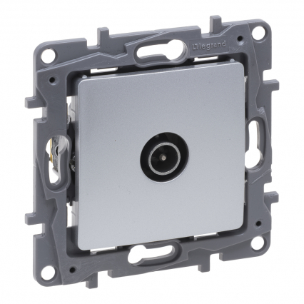 NILOE SELECTION - GNIAZDO TV(MĘSKIE) ZAKOŃCZENIOWE 10 DB ALUMINIUM - LEGRAND - 762155