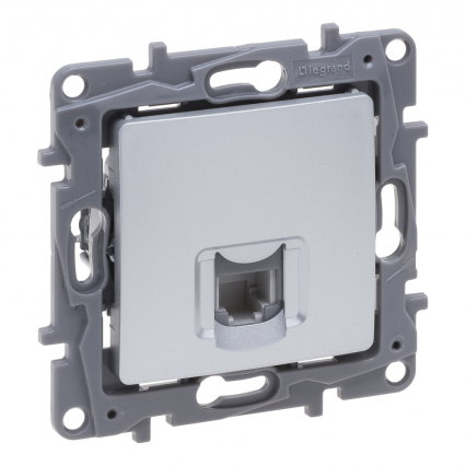 NILOE SELECTION - GNIAZDO RJ 11 ALUMINIUM - LEGRAND - 762169