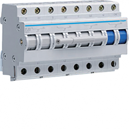MODUŁOWY PRZEŁĄCZNIK I-0-II SIEĆ-AGREGAT 4P 63A - HAGER - SF463