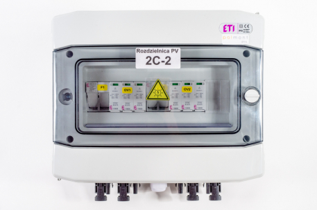 ROZDZIELNICA DC 2C-2 1000V 2 MODUŁY 1000V/ 2 PARY WEJŚĆ DO FALOWNIKA PV TYP 2 - Polmont Group Sp. z o.o. - POLM-FV3