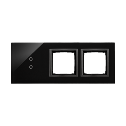 Panel dotykowy S54 Touch, 3 moduły, 2 pola dotykowe pionowe + 2 otwory na osprzęty S54, zastygła lawa - KONTAKT SIMON - DSTR3300/73