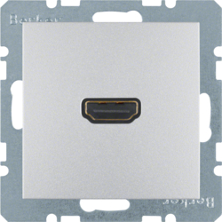 GNIAZDO HDMI Z PRZYŁĄCZEM 90° ALU MAT B.KWADRAT/B.7  - HAGER - 3315431404