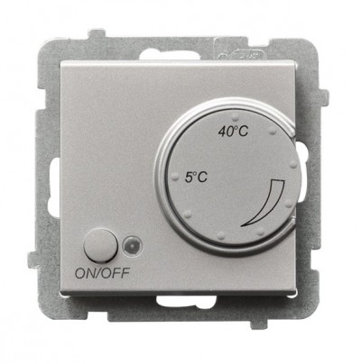 REGULATOR TEMPERATURY SREBRO MAT SONATA - OSPEL - RTP-1R/m/38