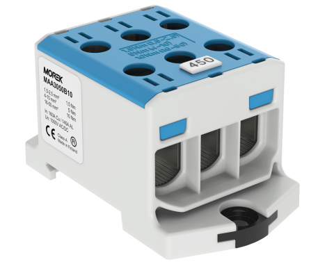 OTL50-3 niebieski 3xAl/Cu 1,5-50mm2 1000V AC/1500V DC Zacisk uniwersalny - MOREK - MAA3050B10