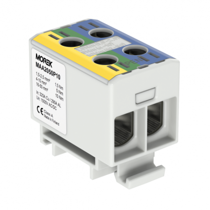OTL-PEN50 żół.ziel./nieb. 2xAl/Cu 1,5-50mm2 1000V AC/1500V DC Złącze uniwersalne - MOREK - MAA2050P10