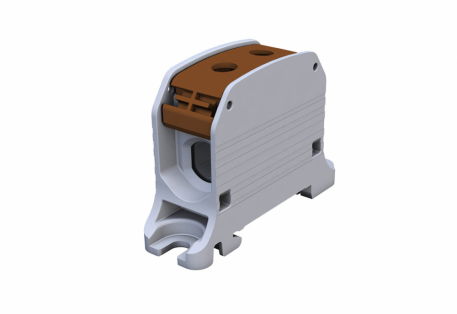 ZŁĄCZKA SZYNOWA GWINTOWA STB 50 AL/CU 87310 SIMBLOCK BRĄZOWY - SIMET - 81001015