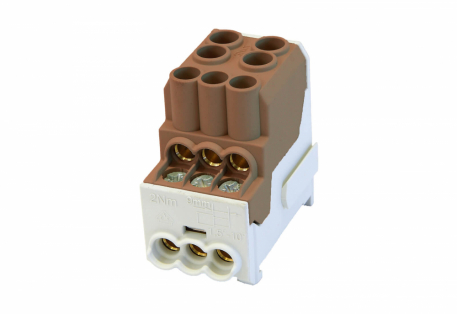BLOK ROZDZIELCZY DYSTRYBUCYJNY SDB 100 AL/CU 80010 SIMBLOCK BRĄZOWY - SIMET - 81601015