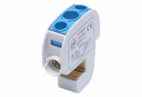 ZACISK IZOLOWANY SZYNOWY SBB 16 86105 SIMBLOCK NIEBIESKI - SIMET - 81550003