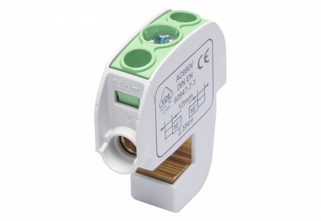 ZACISK IZOLOWANY SZYNOWY SBB 16 86105 SIMBLOCK ZIELONY - SIMET - 81550005