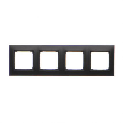 Ramka 4-krotna PREMIUM do puszek karton-gips IP20 / IP44; czarny - KONTAKT SIMON - DRK4/49