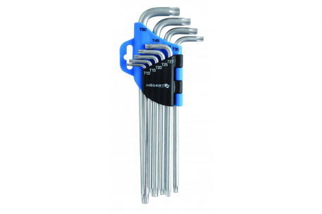 KLUCZE TORX EKSTRA DŁUGIE, KPL 9 CZ - HOGERT - HT1W818