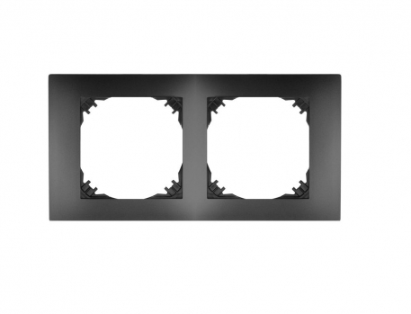 RAMKA PODWÓJNA CZARNY VESTRA - ELEKTRO-PLAST NASIELSK - 3872-09