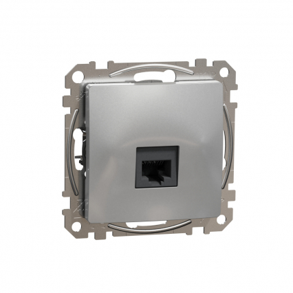 Gniazdo komputerowe RJ45 kat.6 UTP, srebrne aluminium Sedna Design - SCHNEIDER ELECTRIC - SDD113461