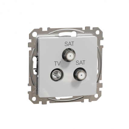 Gniazdo  TV/SAT/SAT końcowe (4dB), srebrne aluminium Sedna Design - SCHNEIDER ELECTRIC - SDD113481S