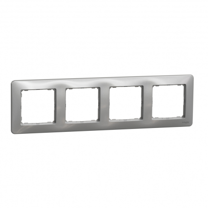 Ramka 4-krotna, srebrne aluminium Sedna Design - SCHNEIDER ELECTRIC - SDD313804