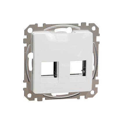Sedna Design, Płytka centralna 2xRJ45 do wkładów 5e-6 UTP AMP, białe - SCHNEIDER ELECTRIC - SDD111442C
