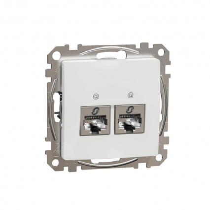 Sedna Design, Gniazdo komputerowe 2xRJ45 kat.5e STP, białe - SCHNEIDER ELECTRIC - SDD111452S