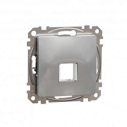 Sedna Design, Płytka centralna do wkładów Keystone (HDMI, VGA, RJ45, RJ11), srebrne aluminium - SCHNEIDER ELECTRIC - SDD113421
