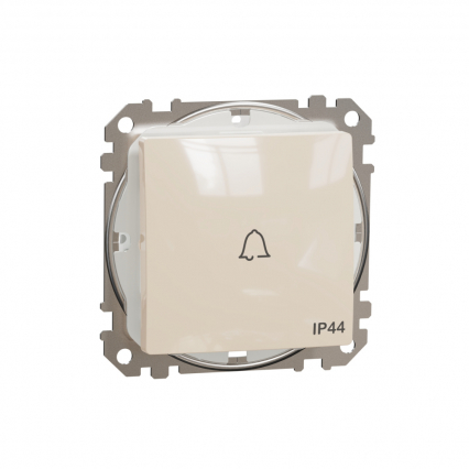 Sedna Design, Przycisk "dzwonek" IP44, beżowy - SCHNEIDER ELECTRIC - SDD212131