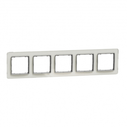 Sedna Elements, Ramka 5-krotna, szkło białe - SCHNEIDER ELECTRIC - SDD360805