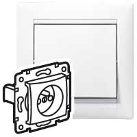 GNIAZDO POJEDYNCZE Z UZIEMIENIEM 2P+Z ZACISKI ŚRUBOWE 16A 250V IP20 BIAŁY VALENA - LEGRAND - 774396