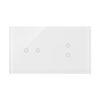 Panel dotykowy S54 Touch, 2 moduły, 2 pola dotykowe poziome + 2 pola dotykowe pionowe, biała perła - KONTAKT SIMON - DSTR223/70