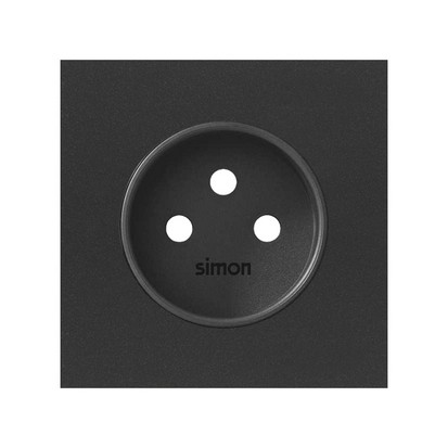 Panel 1-krotny: 1 gniazdo zasilające; czarny mat - KONTAKT SIMON - 10020120-238