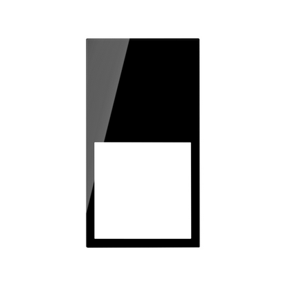 Ramka minimal pionowa 2-krotna, 2x1/2; czarny - KONTAKT SIMON - 10002620-138