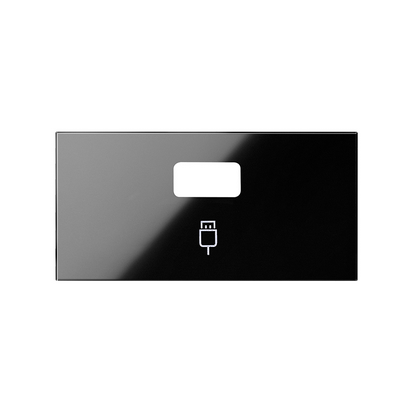 Pokrywa do gniazda USB pojedynczego (mechanizm 1/2); czarny - KONTAKT SIMON - 10001091-138