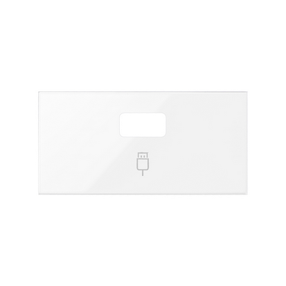 Pokrywa do gniazda USB pojedynczego (mechanizm 1/2); biały - KONTAKT SIMON - 10001091-130