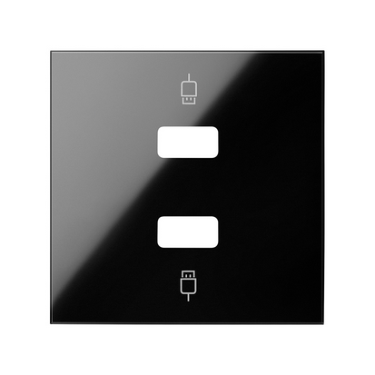 Pokrywa do gniazda USB podwójnego; czarny - KONTAKT SIMON - 10001090-138