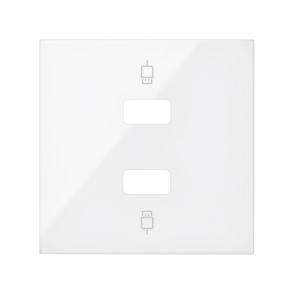 Pokrywa do gniazda USB podwójnego; biały - KONTAKT SIMON - 10001090-130