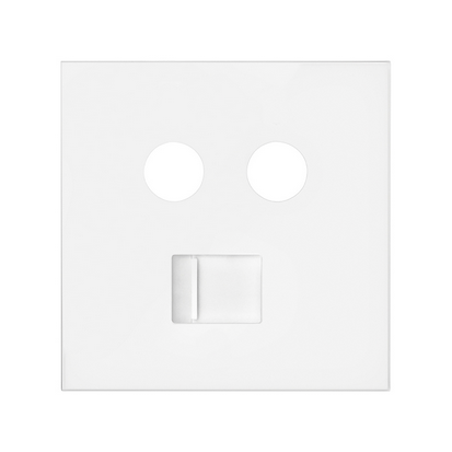 Pokrywa gniazda antenowego R/TV-SAT + komputerowe RJ45 kat.6 ; biały mat - KONTAKT SIMON - 10000072-230