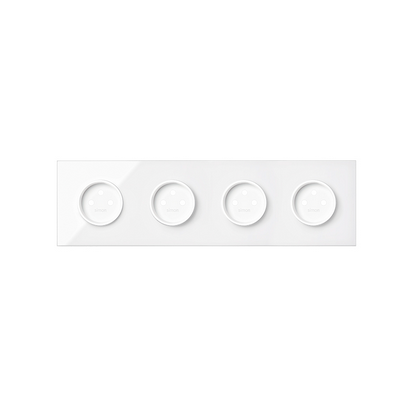 Panel 4-krotny: 4 gniazda zasilające; biały - KONTAKT SIMON - 10020405-130
