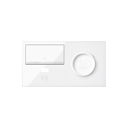 Panel 2-krotny: 1 gniazdo + 1 TV + 1 RJ45; czarny mat - KONTAKT SIMON - 10020226-238