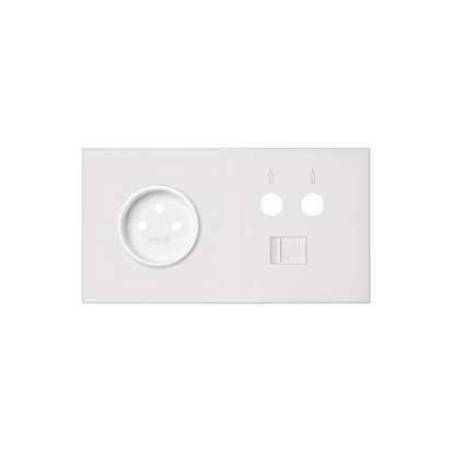 Panel 2-krotny: 1 gniazdo + 1 TV + 1 RJ45; biały mat - KONTAKT SIMON - 10020226-230