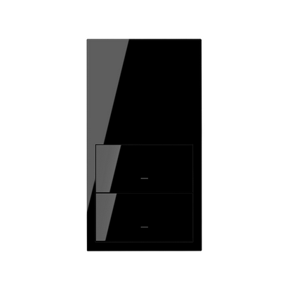 Panel 2-krotny: 2 klawisze; czarny - KONTAKT SIMON - 10020213-138