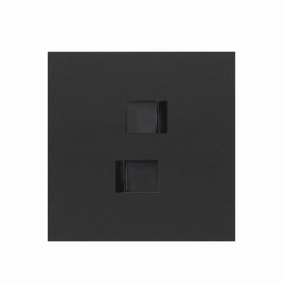Panel 1-krotny: 2 gniazda RJ45; czarny mat - KONTAKT SIMON - 10020111-238