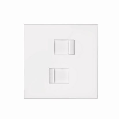 Panel 1-krotny: 2 gniazda RJ45; biały mat - KONTAKT SIMON - 10020111-230