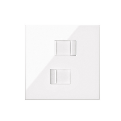 Panel 1-krotny: 2 gniazda RJ45; biały - KONTAKT SIMON - 10020111-130