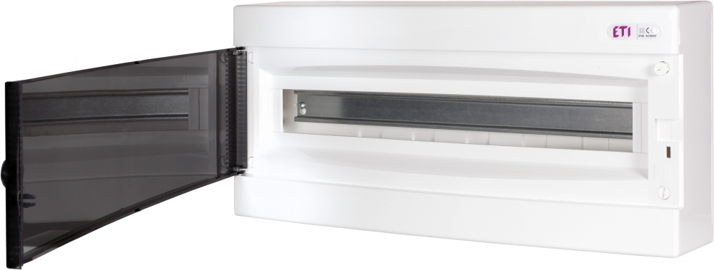 ROZDZIELNIA TWORZYWO NATYNKOWA IP40 1X24 MOD DRZWI TRANSPARENTNE ECT 1X24PT-S - ETI - 001100282