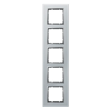 RAMKA PIĘCIOKROTNA SZKLANA ALUMINIUM B.7 - HAGER - 10156414