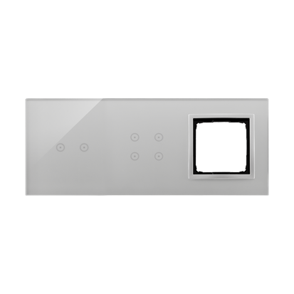 PANEL DOTYKOWY S54 TOUCH, 3 MODUŁY, 2 POLA DOTYKOWE POZIOME + 4 POLA DOTYKOWE + 1 OTWÓR NA OSPRZĘT S54, SREBRNA MGŁA - KONTAKT SIMON - DSTR3240/71